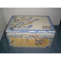 medinė dėžutė Levandos