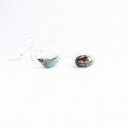 Keramikos auskarai “Dangaus paukštukas ir jo gėlėtas kiaušinukas”9